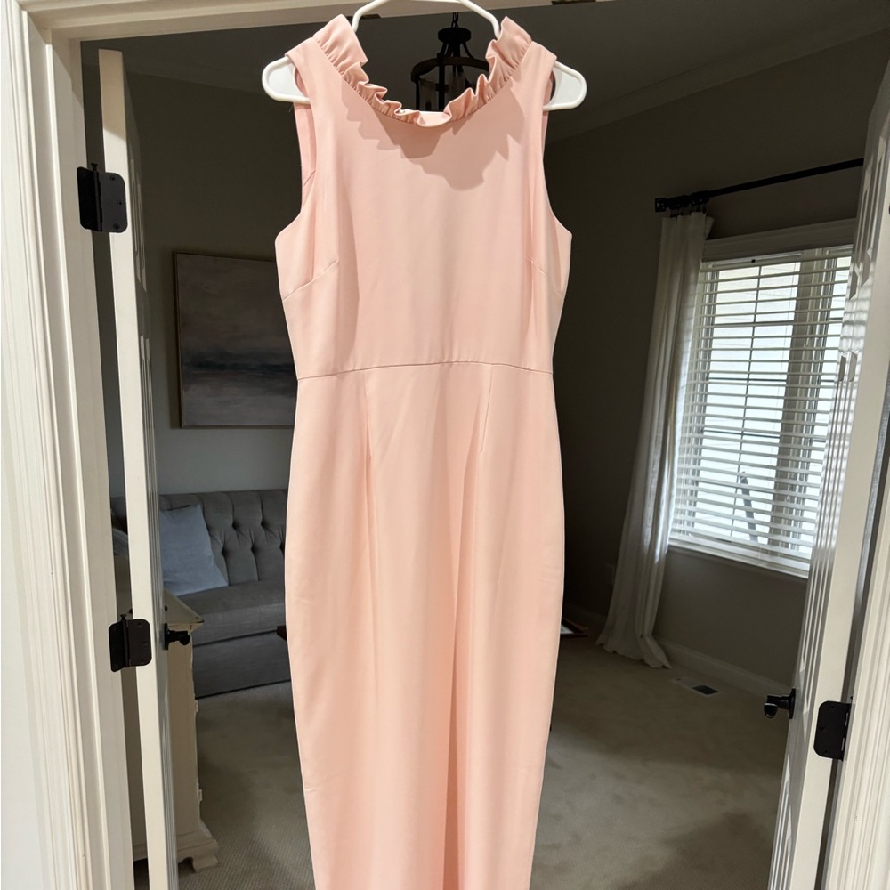 Sophisticated Ruffled Pink MOB/Formal Dress